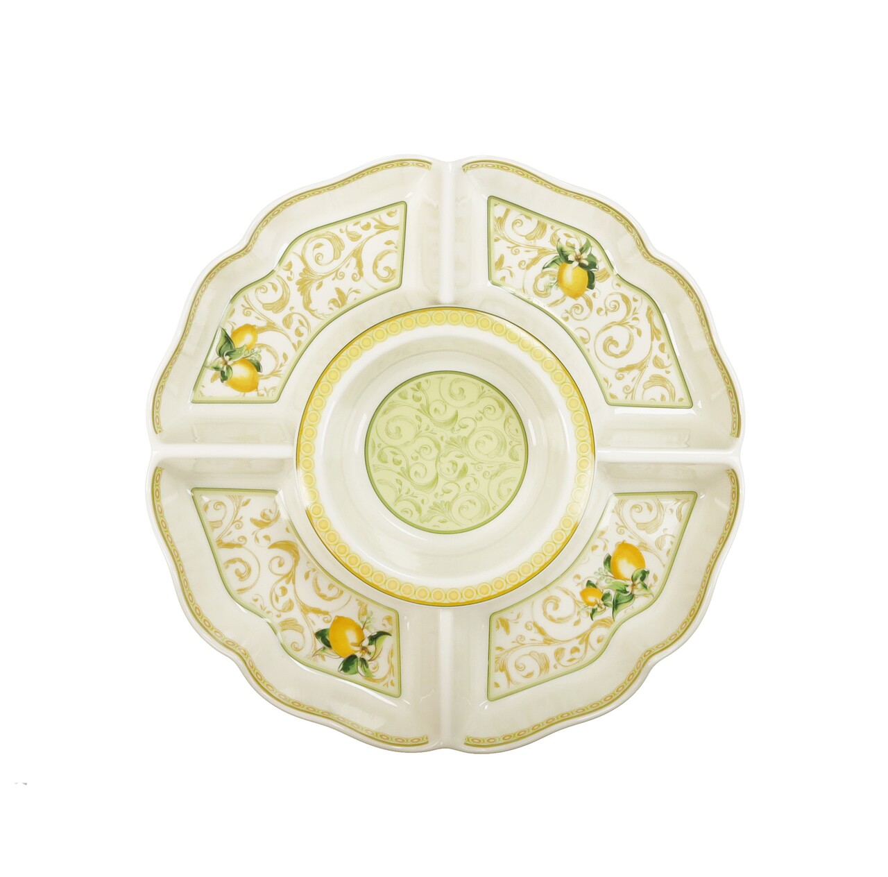 Platou pentru aperitive Starter Dish Limoni, Brandani, 27 cm, portelan - imagine 3